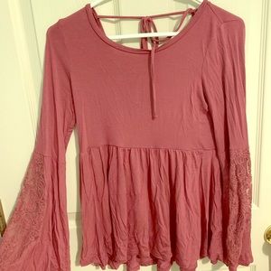 Flowy Pink BoHo Top